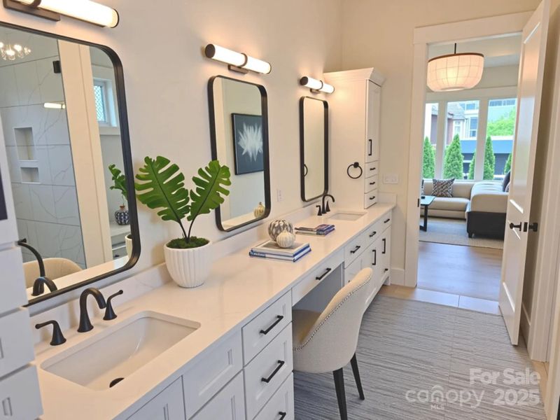 Furnished interior view inside a new home in , Charlotte (Image 28).