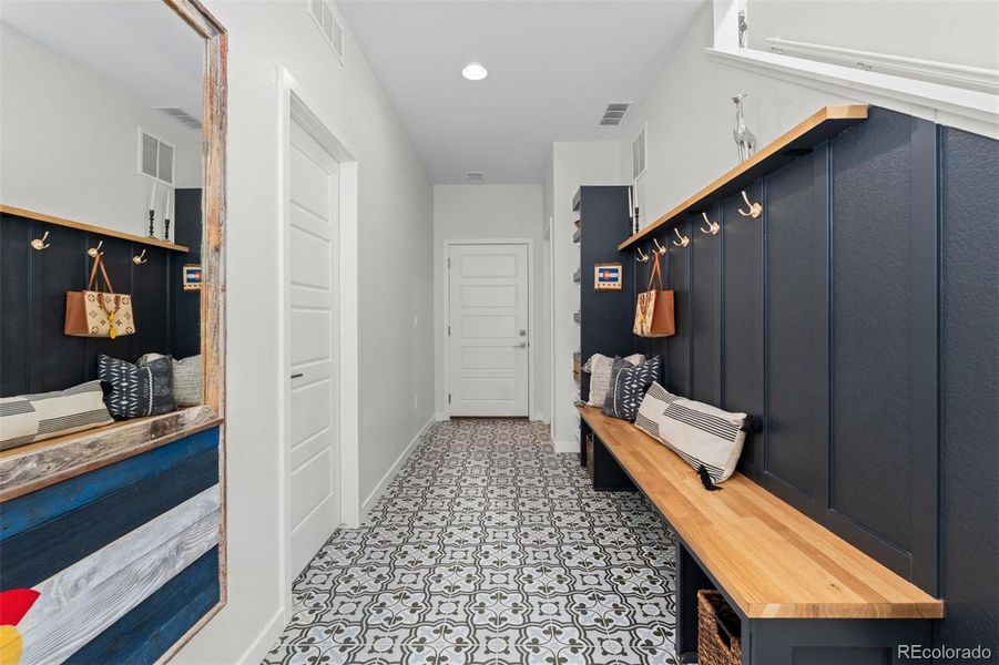 Custom mud room and bench seating