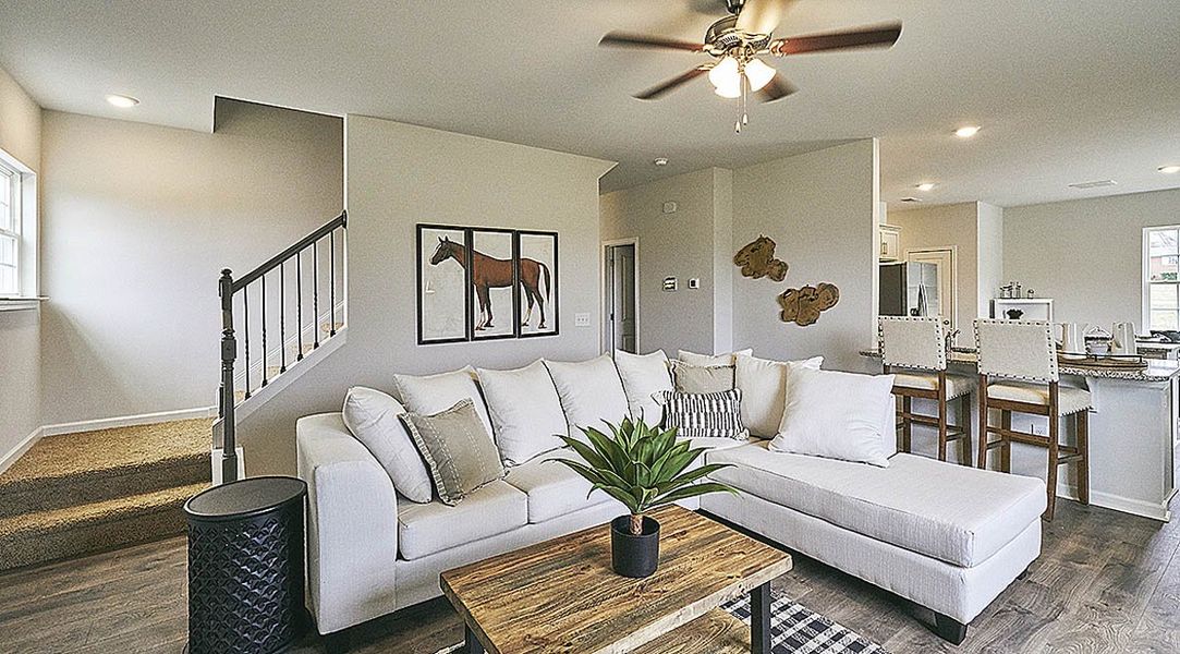 Representative furnished interior of a home built from the WILMINGTON by D.R. Horton in Cedar Oaks, Greensboro (Image 14). Representative furnished interior of a home built from the WILMINGTON by D.R. Horton in Cedar Oaks, Greensboro (Image 14).