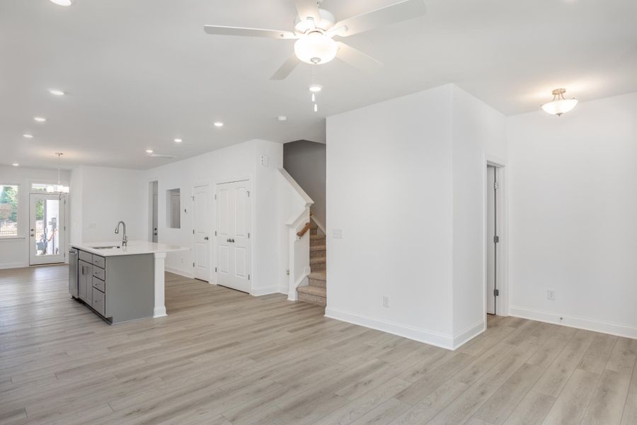 Spacious, unfurnished interior of a new home in Enclave at Traditions Townhomes, Wake Forest (Image 12). Spacious, unfurnished interior of a new home in Enclave at Traditions Townhomes, Wake Forest (Image 12).