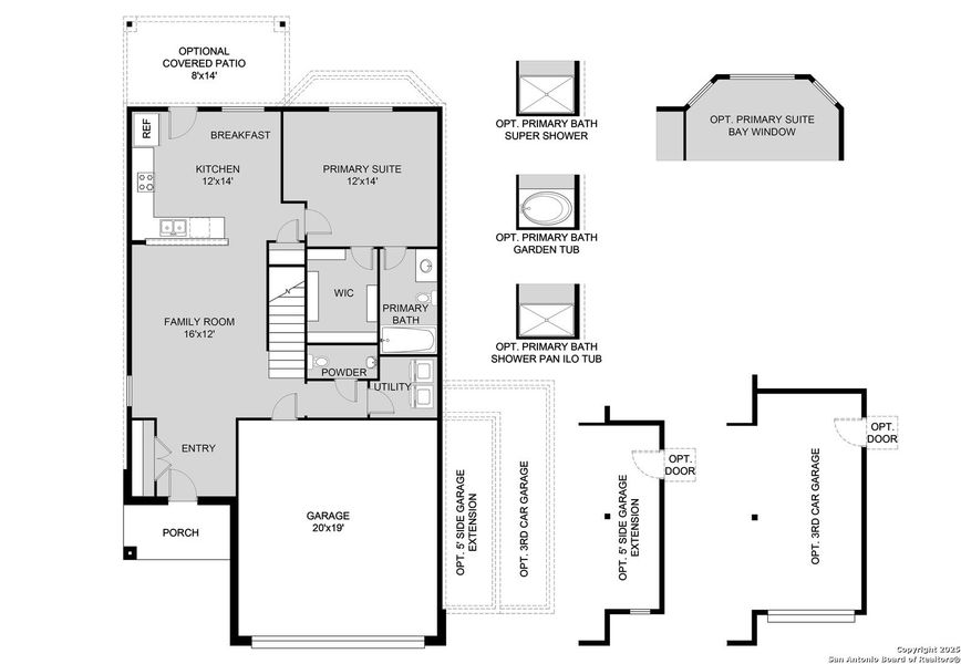 2D floor plan layout of this home in Dauer Ranch, New Braunfels, TX (Image 5). 2D floor plan layout of this home in Dauer Ranch, New Braunfels, TX (Image 5).