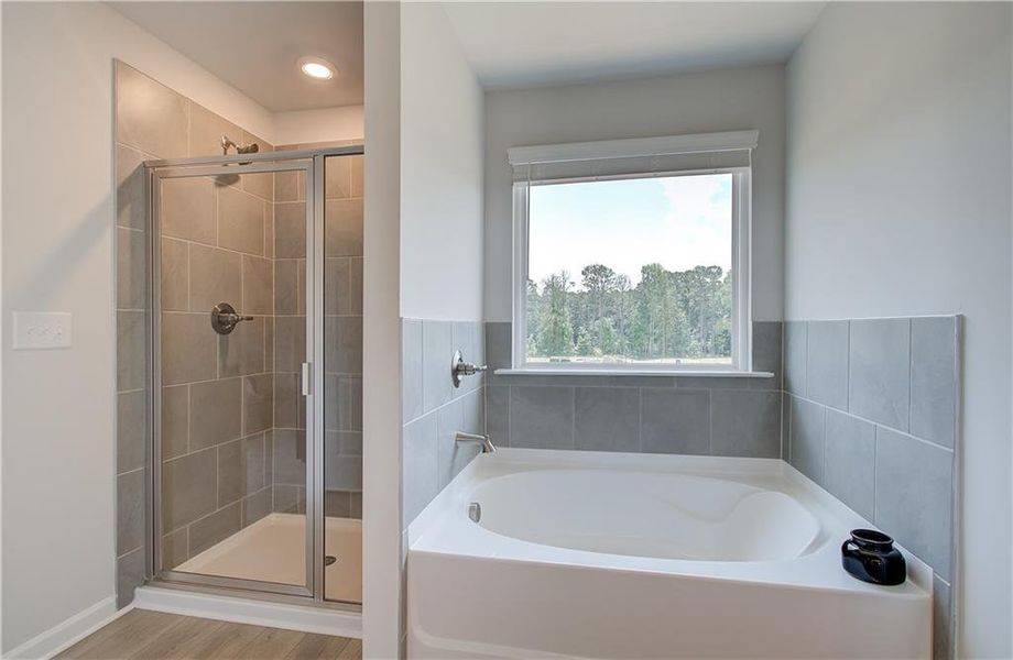 Furnished interior view inside a new home in Enclave at Evergreen, Fairburn (Image 25).