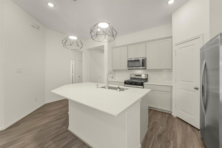 Furnished interior view inside a new home in Bridgeland, Cypress (Image 5).