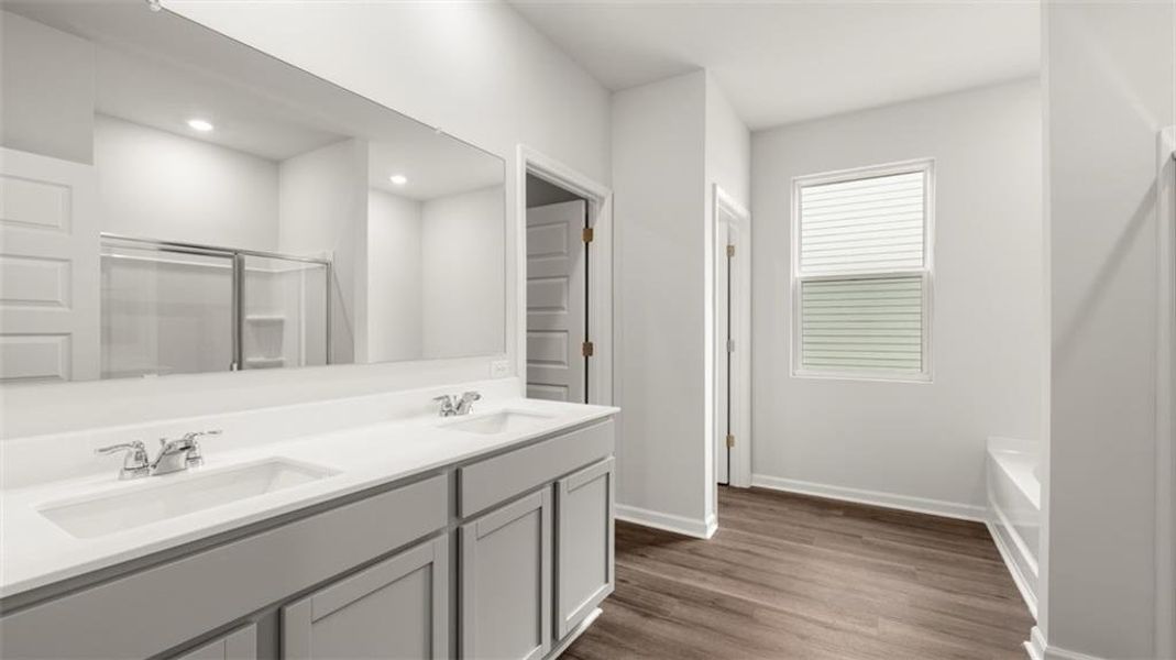 Furnished interior view inside a new home in Preserve at Dove Creek, Statham (Image 6).
