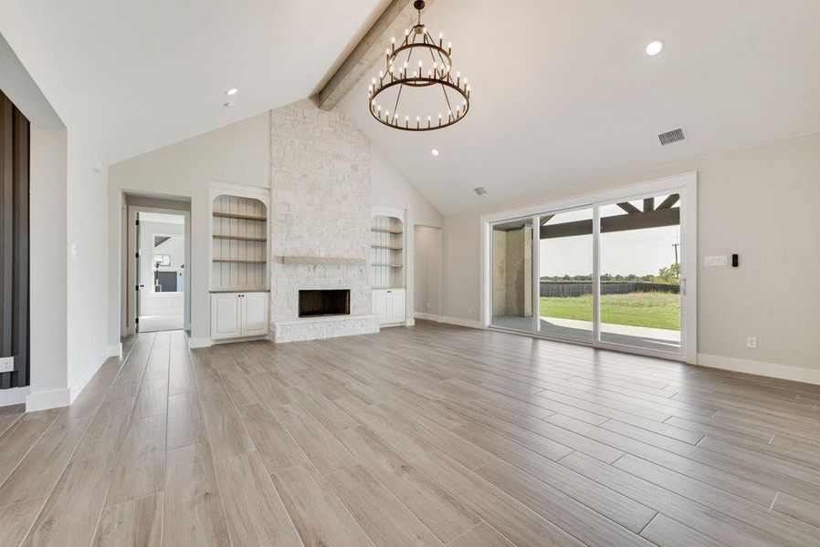 Living room facing back patio Living room facing back patio