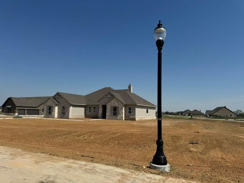 View of front of house with a chimney