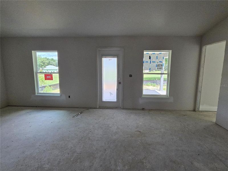 living room and backdoor