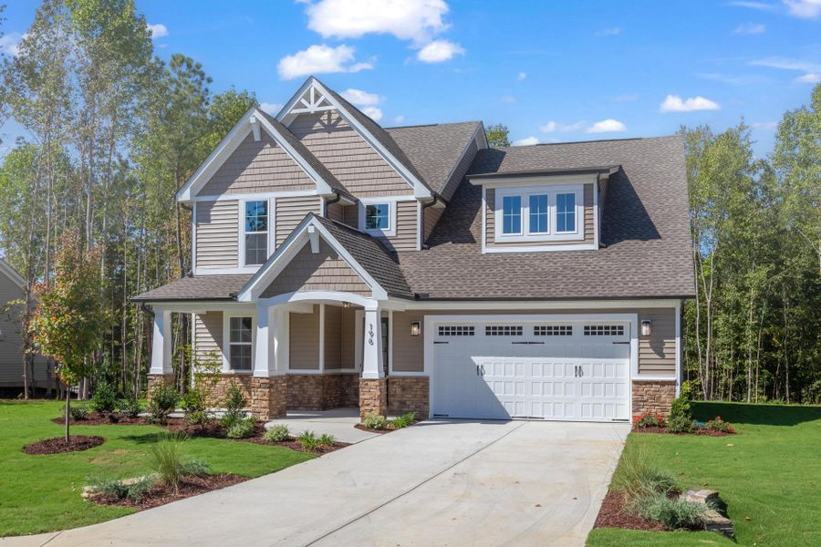 Representative exterior photo of a completed home built from the The Whitley by RobuckHomes in Baylee Ridge, Selma, NC (Image 40).