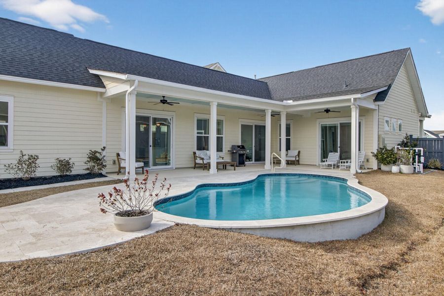 Exterior details and patio area of a home in The Domus Collection at Midtown Nexton, Summerville (Image 31). Exterior details and patio area of a home in The Domus Collection at Midtown Nexton, Summerville (Image 31).