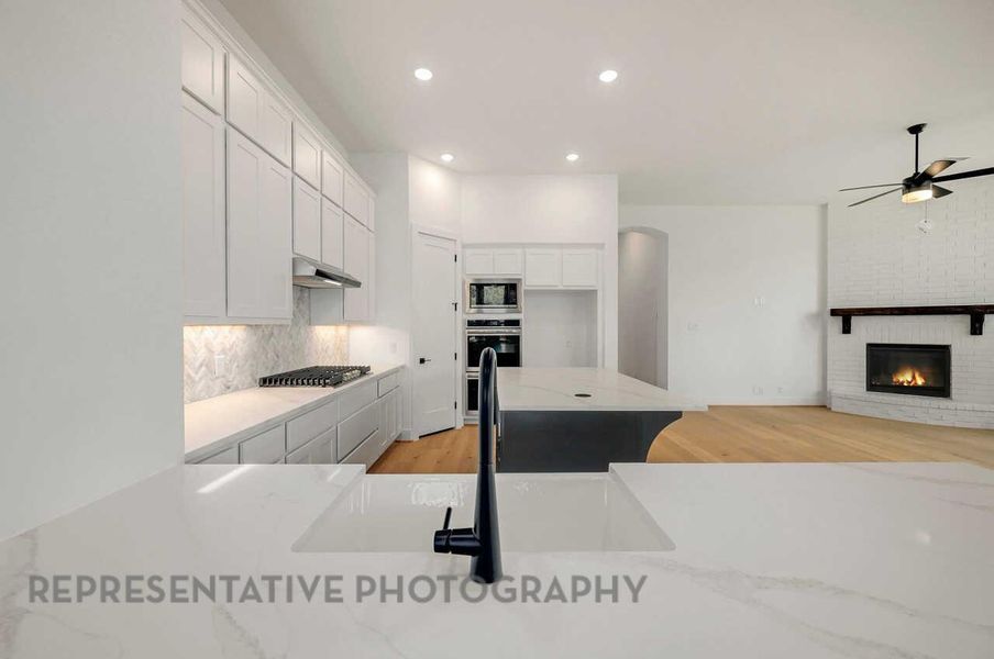 Furnished interior view inside a new home in Meridiana: 50ft. lots, Manvel (Image 7).