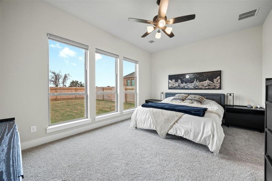 Large master bedroom windows