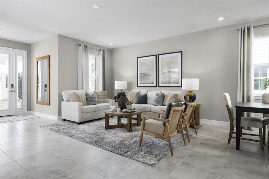 Representative furnished interior of a home built from the Dawson by Ryan Homes in Lake Mattie Preserve Single-Family, Auburndale (Image 11). Representative furnished interior of a home built from the Dawson by Ryan Homes in Lake Mattie Preserve Single-Family, Auburndale (Image 11).