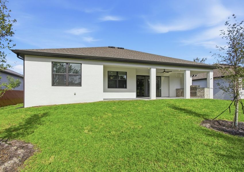 Enjoy a covered outdoor kitchen. Enjoy a covered outdoor kitchen.