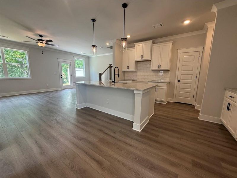 Furnished interior view inside a new home in The Towns at Auburn Station East, Auburn (Image 4).
