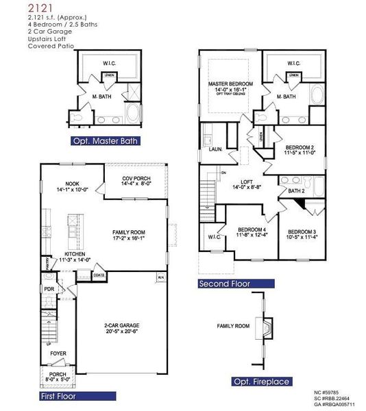 2D floor plan layout of this home in Magnolia Villas, Cornelia, GA (Image 3).