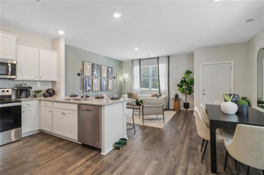 Furnished interior view inside a new home in , Atlanta (Image 21).