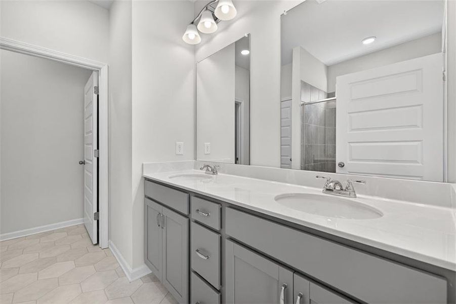 Furnished interior view inside a new home in Garrett Preserve, Douglasville (Image 3).