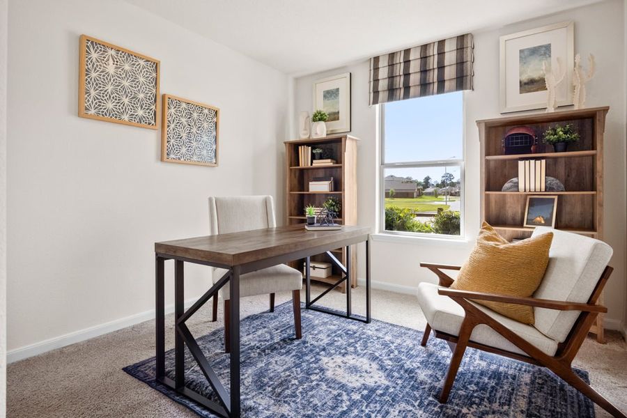 Furnished interior view inside a new home in Mustang Ridge, Magnolia (Image 8).