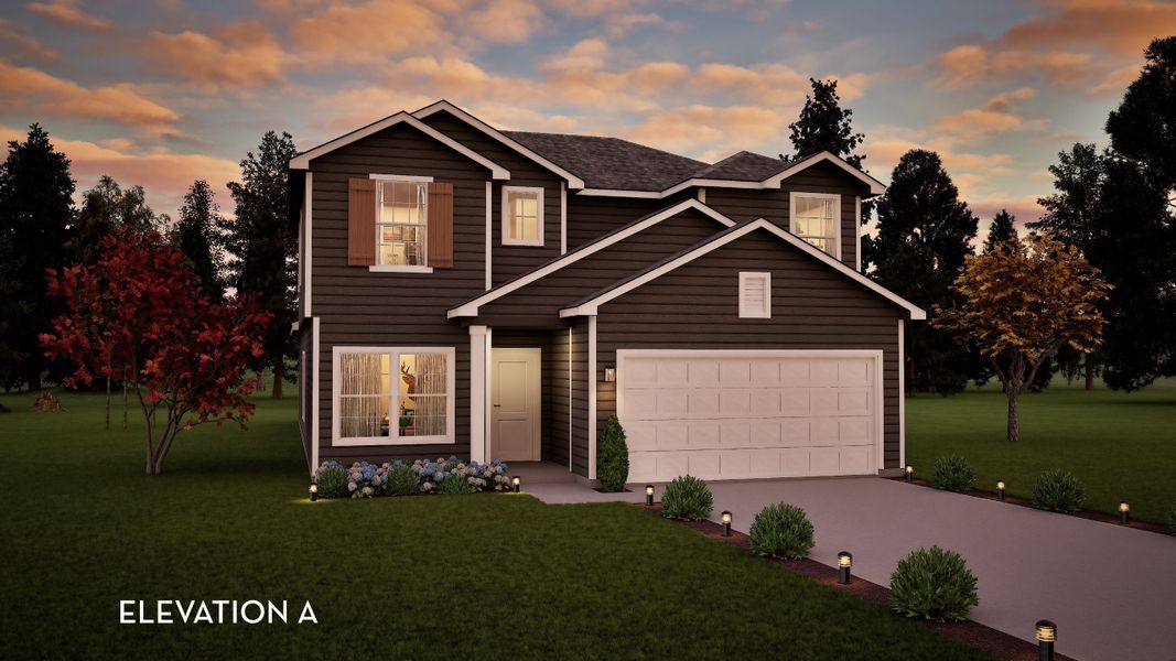 Representative exterior photo of a completed home built from the Blanco by CastleRock Communities in Brush Creek, Fairview, TN (Image 1).