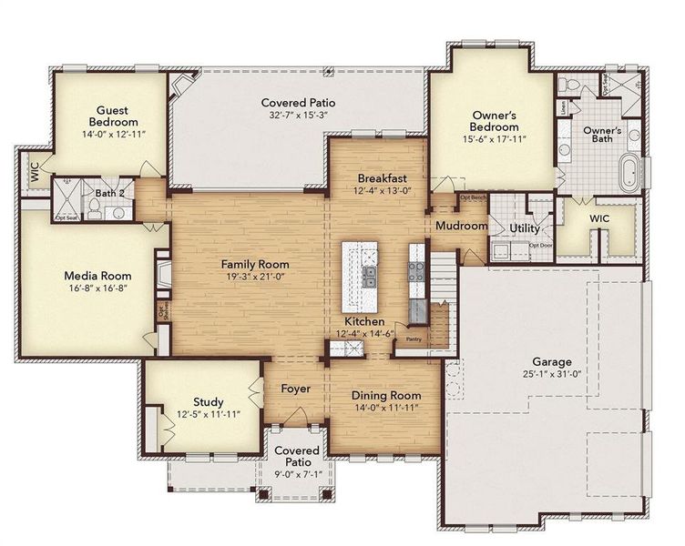 2D floor plan layout of this home in Ridge Park Estates, Royse City, TX (Image 4). 2D floor plan layout of this home in Ridge Park Estates, Royse City, TX (Image 4).