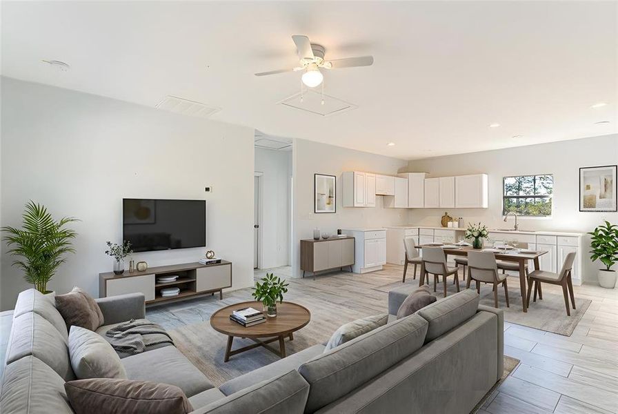 Furnished interior view inside a new home in , Lake Placid (Image 8).