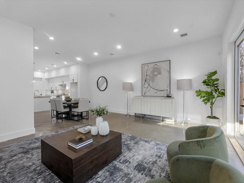 Furnished interior view inside a new home in , Houston (Image 9).