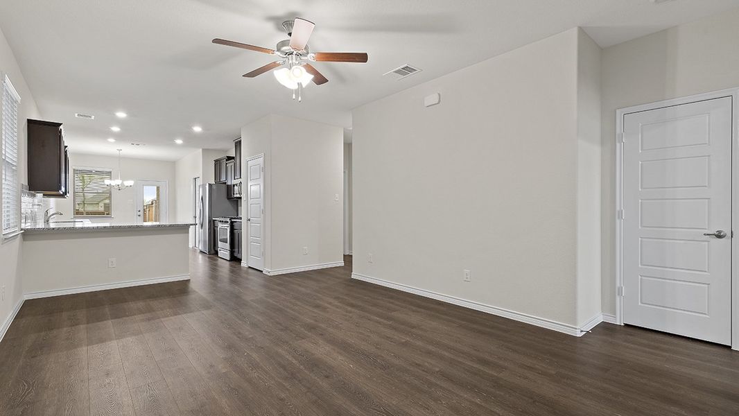 Representative unfurnished interior of a home built from the Woodstock by D.R. Horton in Magnolia at Legacy Hills, Celina (Image 6).
