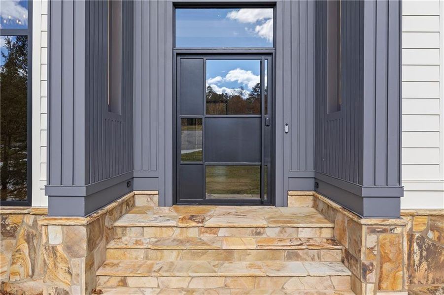 Exterior details and patio area of a home in , Milton (Image 40).