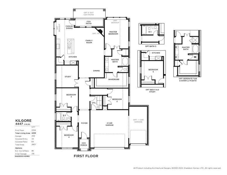 2D floor plan layout of this home in Tavolo Park, Fort Worth, TX (Image 5).