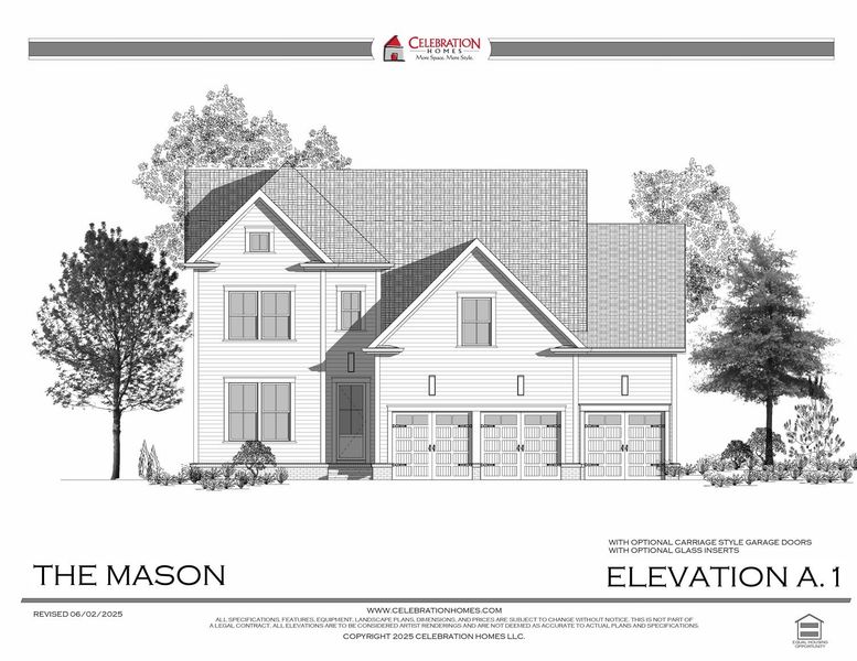 Representative rendering of the exterior for the Mason by Celebration Homes (Image 15).
