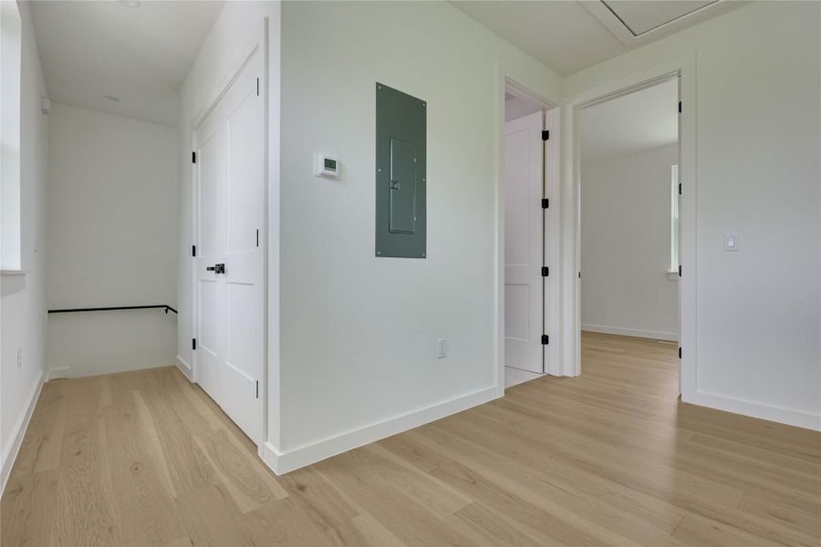 Upstairs hallway leading to bedrooms.  Bonus loft space for study/office