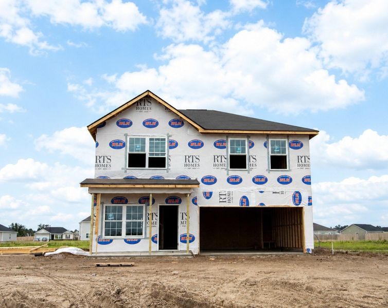 In-progress construction of a new home in The Village at Sassafras, Allenhurst, GA (Image 5). In-progress construction of a new home in The Village at Sassafras, Allenhurst, GA (Image 5).
