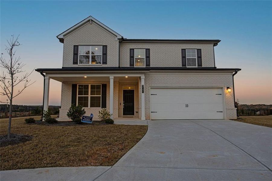 Front exterior of a new home in Bedford Estates, Atlanta, GA, highlighting curb appeal (Image 26).