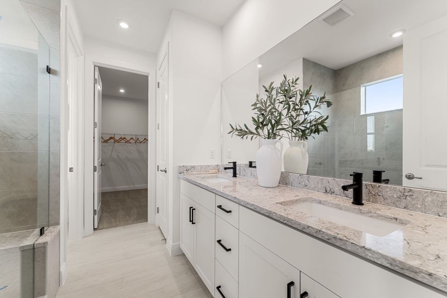 Representative furnished interior of a home built from the Dahlberg by Mattamy Homes in Newfield - Rosette Park, Palm City (Image 12).