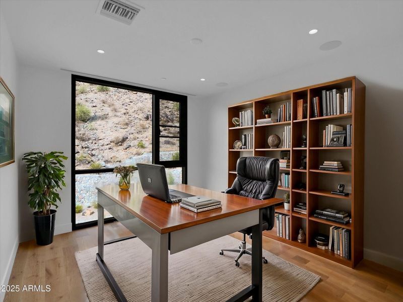 Guest Bedroom Staged as office