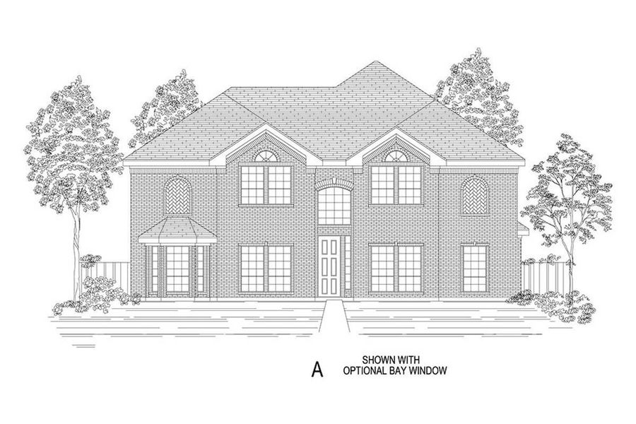 Representative rendering of the exterior for the Brentwood 3FS (w/Media) by First Texas Homes (Image 3).