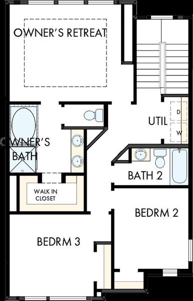 2D floor plan layout of this home in Trails at Waterside - Villas Series, Fort Worth, TX (Image 4). 2D floor plan layout of this home in Trails at Waterside - Villas Series, Fort Worth, TX (Image 4).