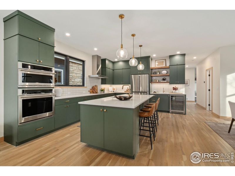 Custom Green Cabinetry