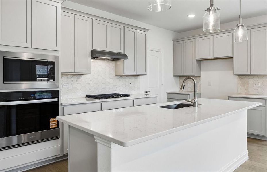Abundant cabinet space in kitchen
