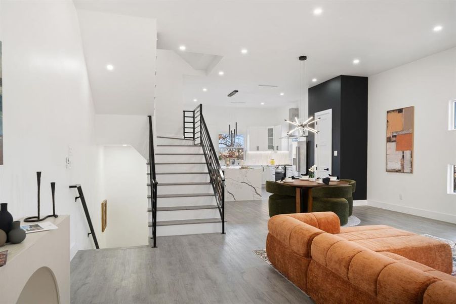 Furnished interior view inside a new home in , Dallas (Image 38).