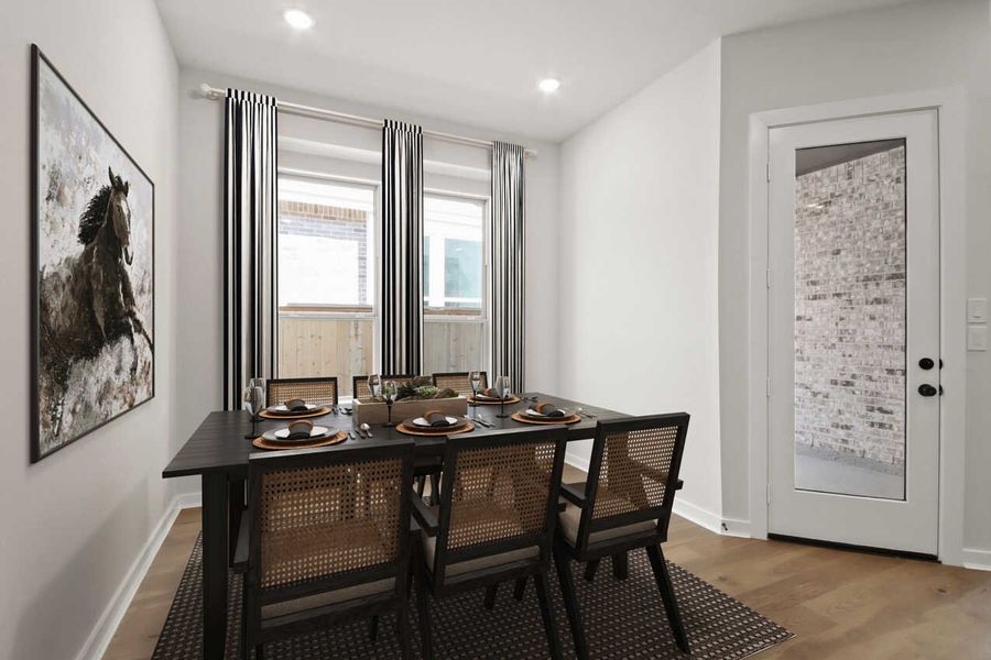 Furnished interior view inside a new home in Woodforest Townhomes: Townhomes: The Villas, Montgomery (Image 5). Furnished interior view inside a new home in Woodforest Townhomes: Townhomes: The Villas, Montgomery (Image 5).