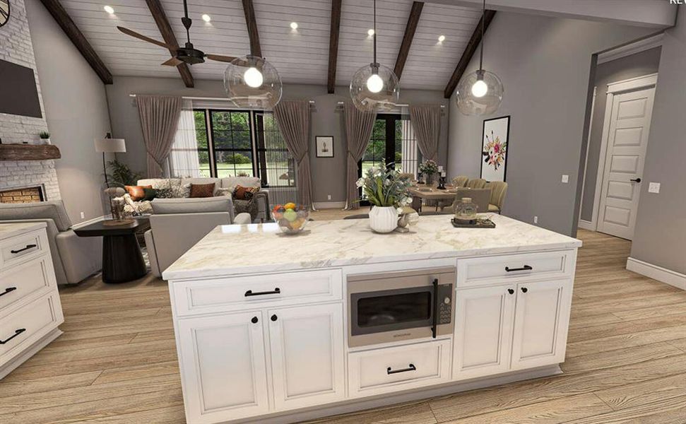 Furnished interior view inside a new home in Oak Water Ranch, Granbury (Image 10).
