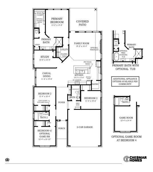 2D floor plan layout for the Hampton by Chesmar Homes in Grange, Katy, TX (Image 4). 2D floor plan layout for the Hampton by Chesmar Homes in Grange, Katy, TX (Image 4).