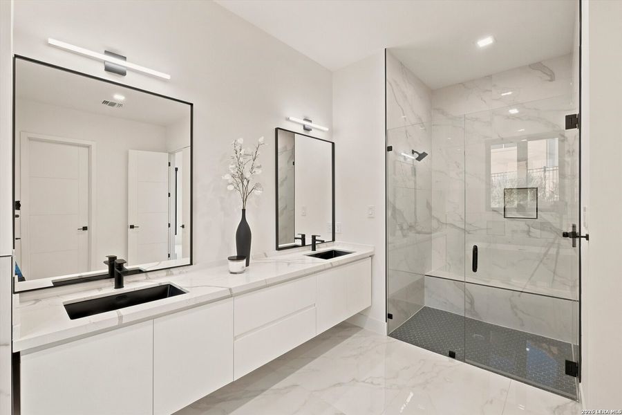 Furnished interior view inside a new home in , San Antonio (Image 53).