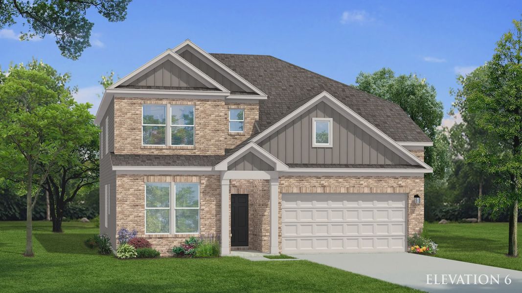 Representative exterior photo of a completed home built from the Wynwood by DRB Homes in Oakmont Manor, Oxford, NC (Image 24).