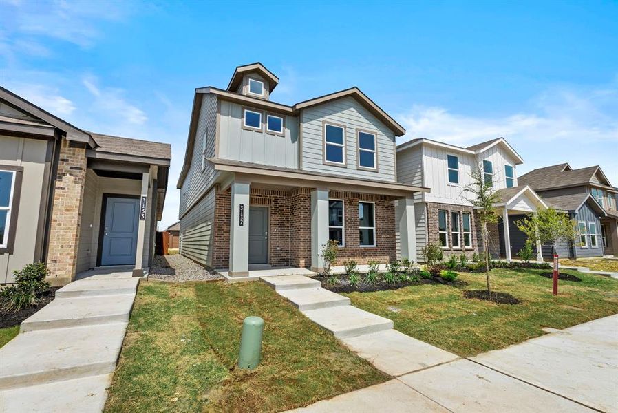 Front exterior of a new home in , Fort Worth, TX, highlighting curb appeal (Image 19). Front exterior of a new home in , Fort Worth, TX, highlighting curb appeal (Image 19).