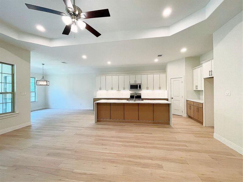 Modern-style cabinets bring this home to the next level