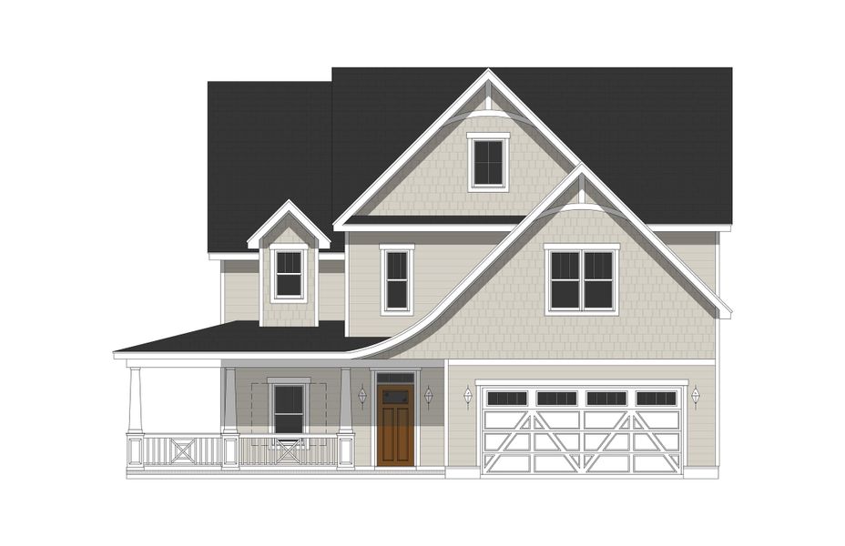 Representative exterior photo of a completed home built from the Harrison by Bill Clark Homes in Sidbury Landing, Wilmington, NC (Image 29).