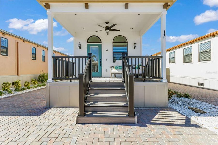 Exterior details and patio area of a home in , North Port (Image 28).