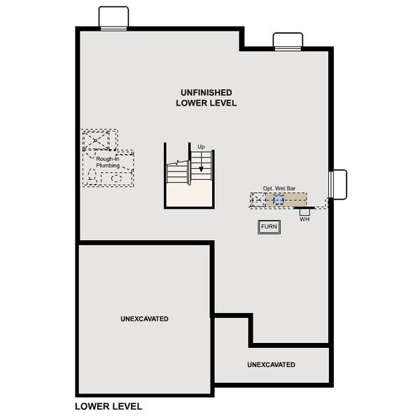 2D floor plan layout of this home in Legacy at Kime Ranch, Parker, CO (Image 6).